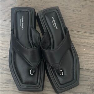 Vagabond Black Leather Sandals